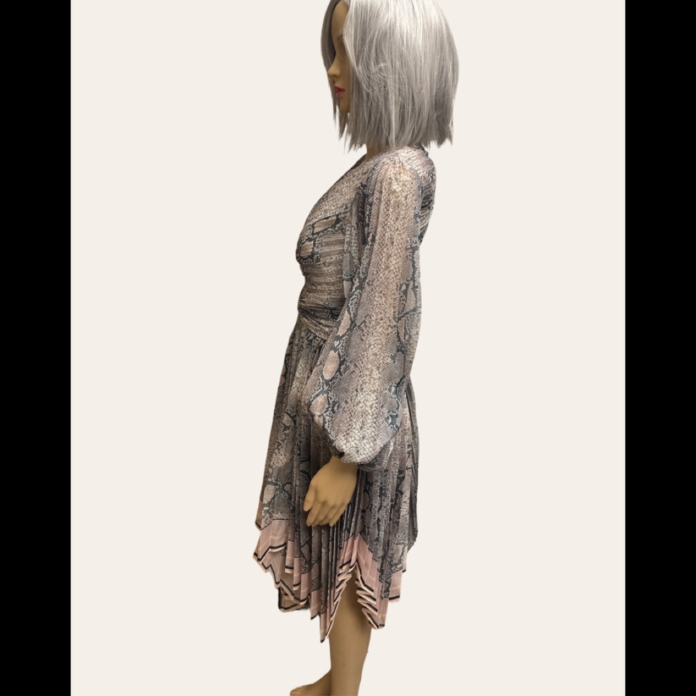 Corsage Twist Cutout Python Skin Pattern Mini Dre… - image 4